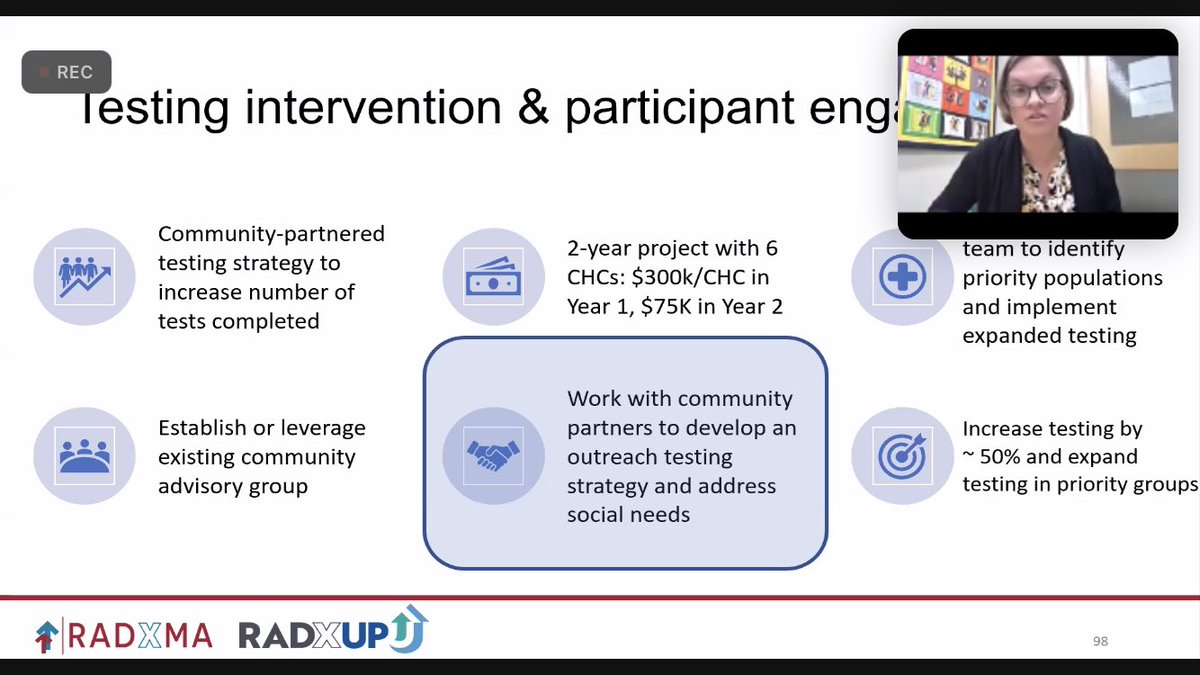 Fabulous to see @BekkaLee4 present at the @RadxUp evidence academy on their #covidtesting intervention and their engagement work! Kudos on the exciting work @NCI_ImplSci #nci_ISC3