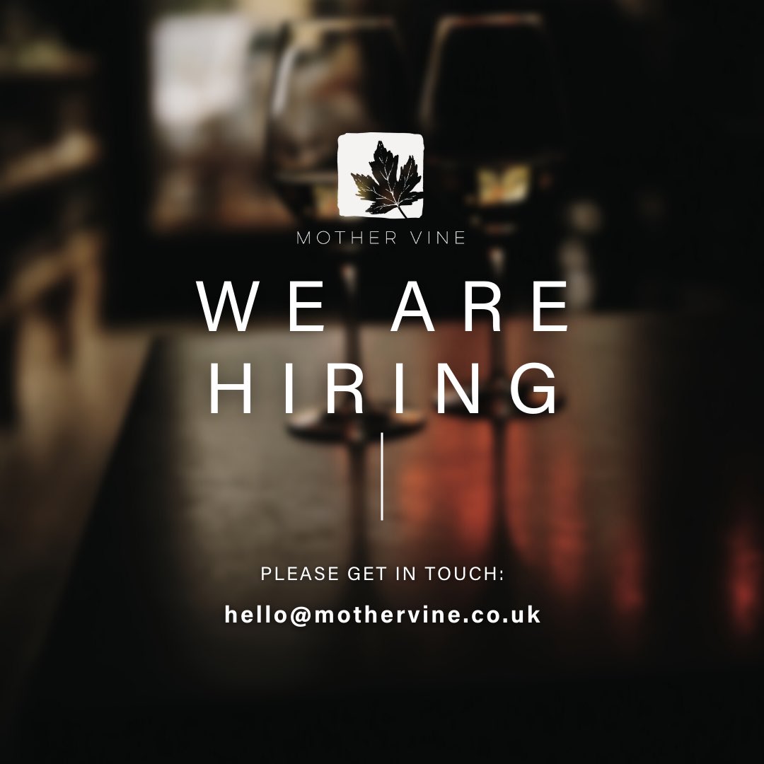 NikDarlington's tweet image. We’re opening a wine shop this November on Pavilion Rd in Chelsea called Mother Vine, and we are hiring for an assistant manager as well as full &amp;amp; part time roles.

Quality wines on every level, including some naughty old classics.

Interested? Write to hello@mothervine.co.uk ✍️