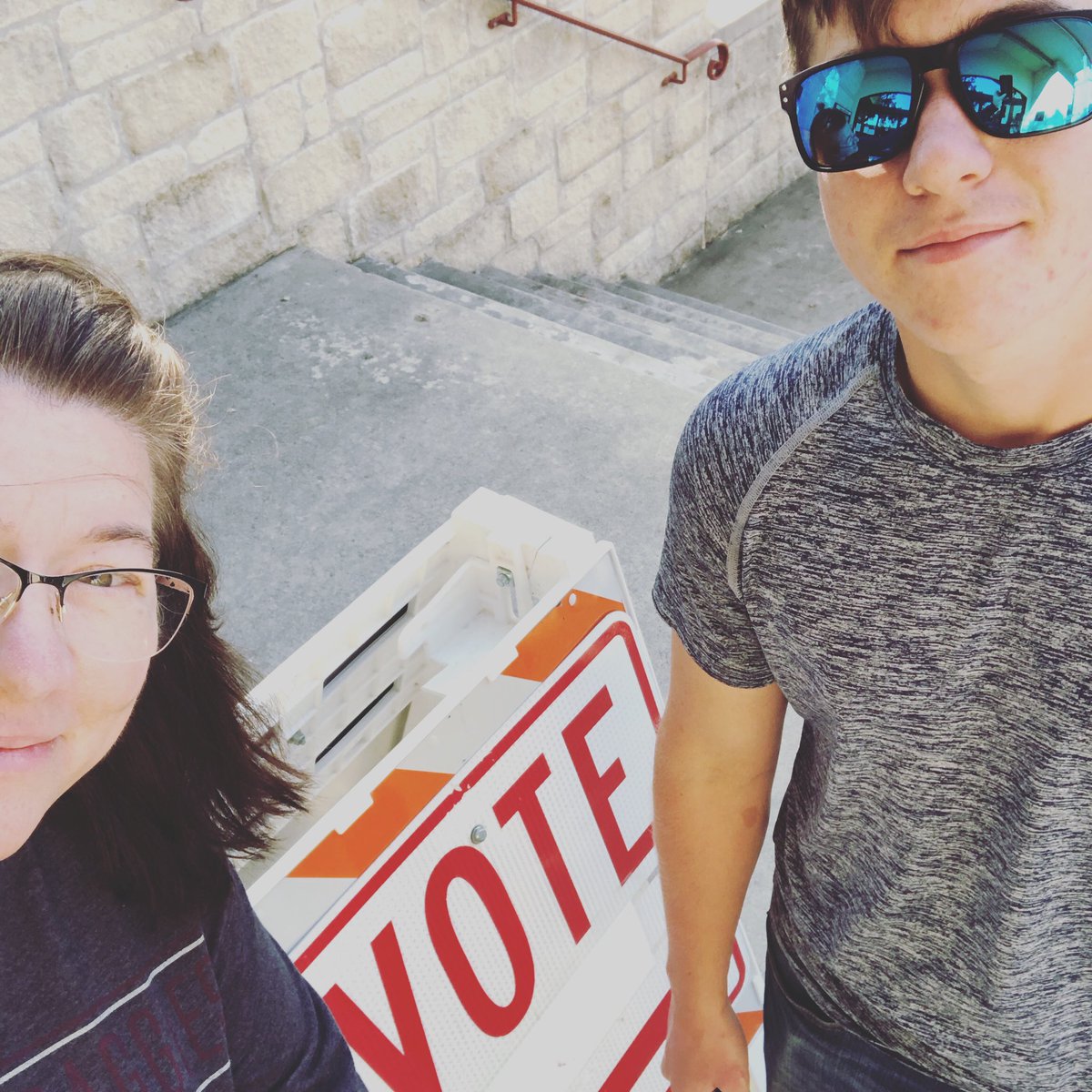 First time voter!  Him, not me, in case you were confused! #votingisaright #firsttimevoter #wesupportcomalisd