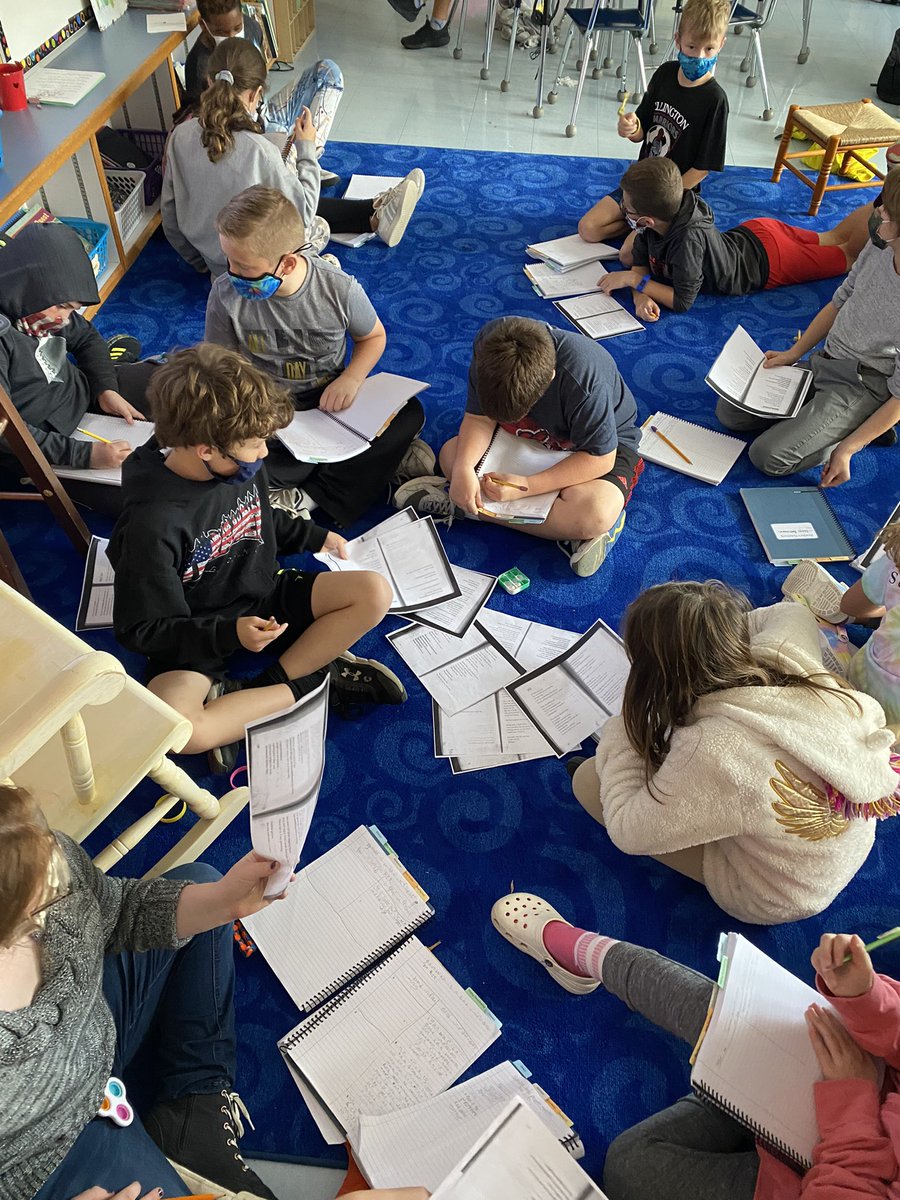 MrsMadru's tweet photo. This looks like a big ol’ mess. But these kiddos were actually gathering evidence to debate their position on our mentor text Home of the Brave! @kaaauthor @TCRWP https://t.co/ZBzfgvcRwx