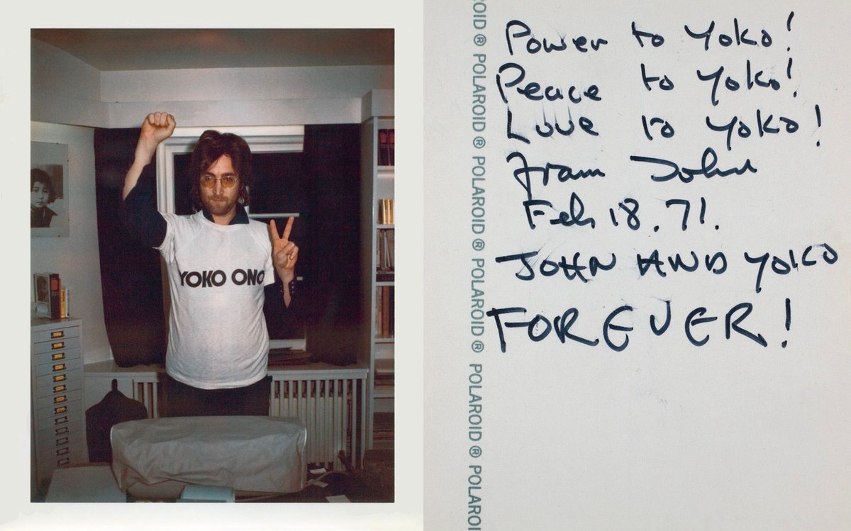 Power to Yoko!
Peace to Yoko!
Love to Yoko!
from John
Feb 18. 71.
JOHN AND YOKO FOREVER!
#IMAGINE50