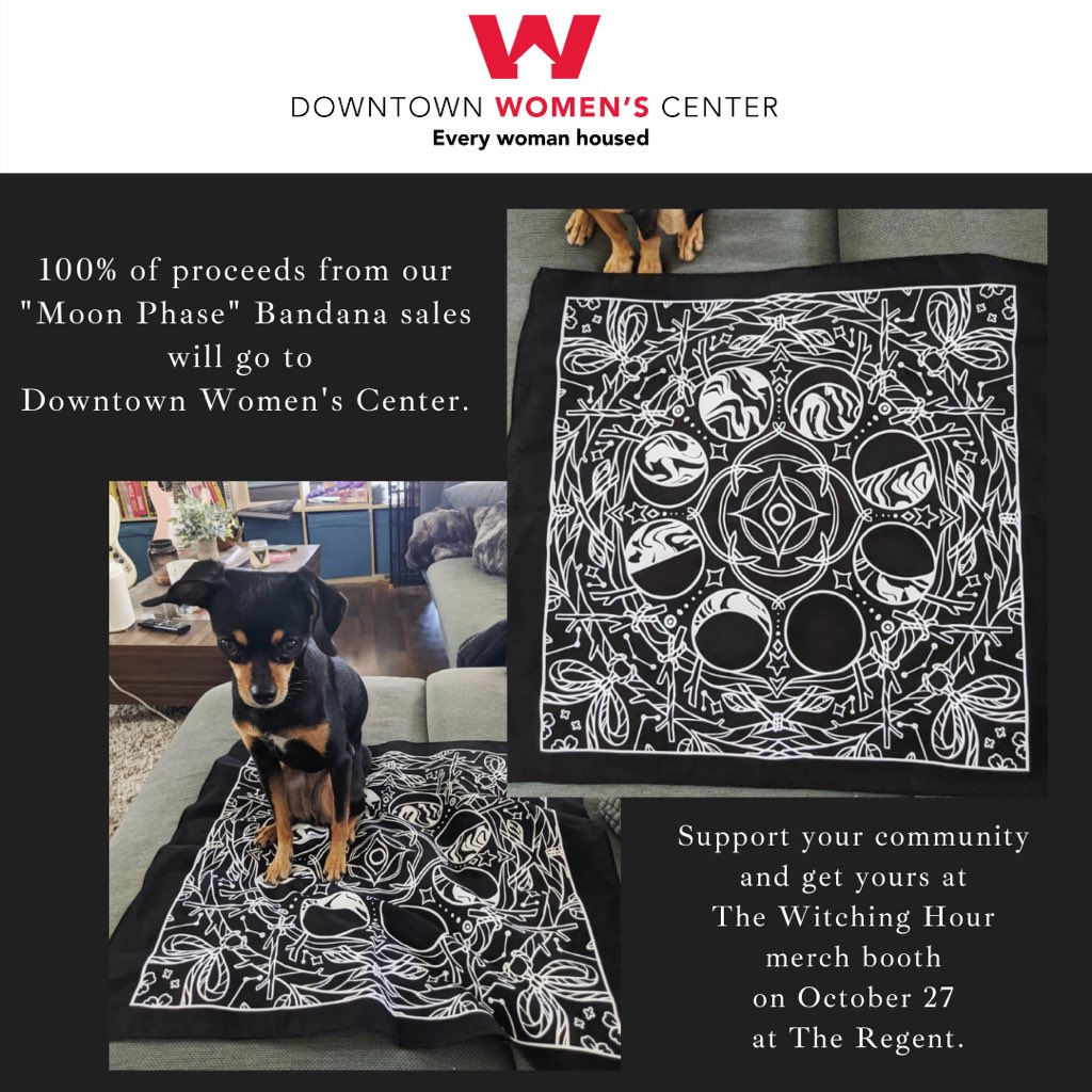 100% of the proceeds from The Witching Hour bandana (designed by the ever-talented <a href="/graylish/">✨leighton gray✨| HOMEBODY OUT NOW</a>) will be donated to <a href="/DWCweb/">Downtown Women's Center</a> - an organization dedicated to serving women experiencing homelessness.

See you at the merch booth. Buy Tickets ➡️ witchinghourlive.com