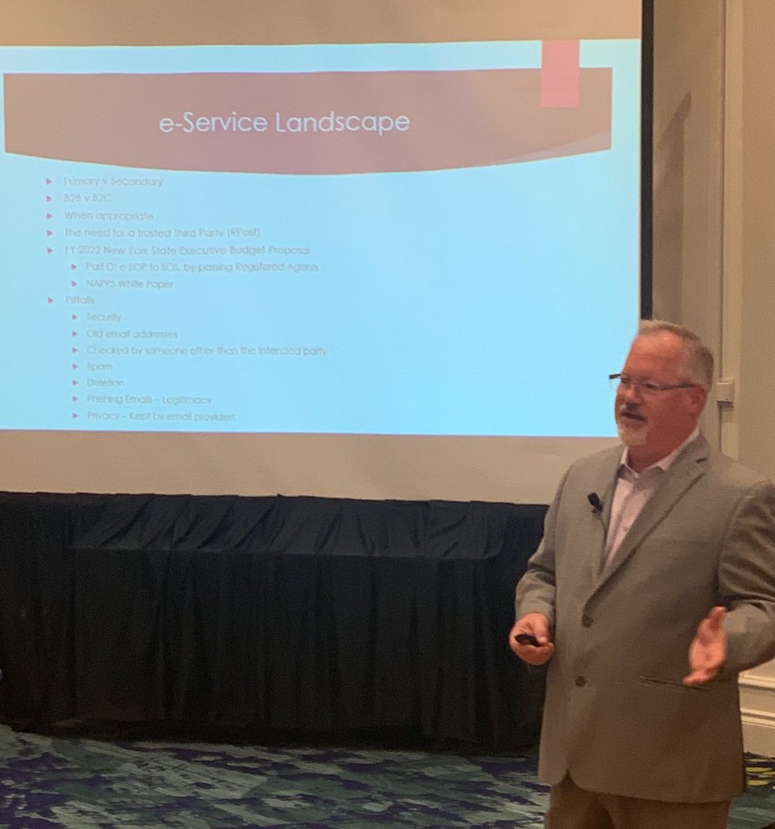 napps82's tweet photo. NAPPS First Vice President Eric Vennes gives presentation today at the Commercial Collection Agencies of America's 2021 Annual Conference

#processserverlife #processserverproblems #serviceofprocess #processserver #processservers #collections https://t.co/k20ChfVkVs