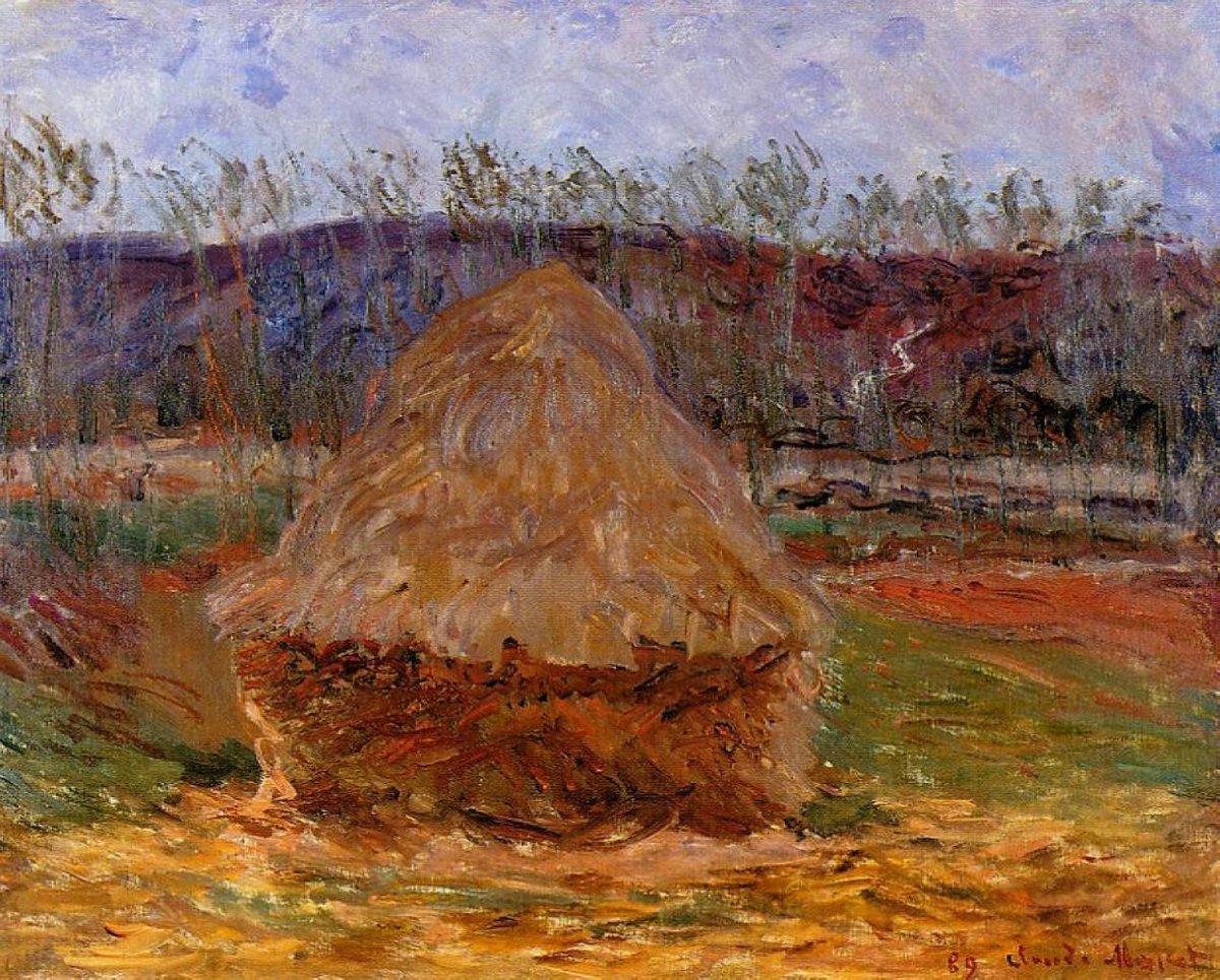 Grainstack at Giverny, 1889 #monet #impressionism