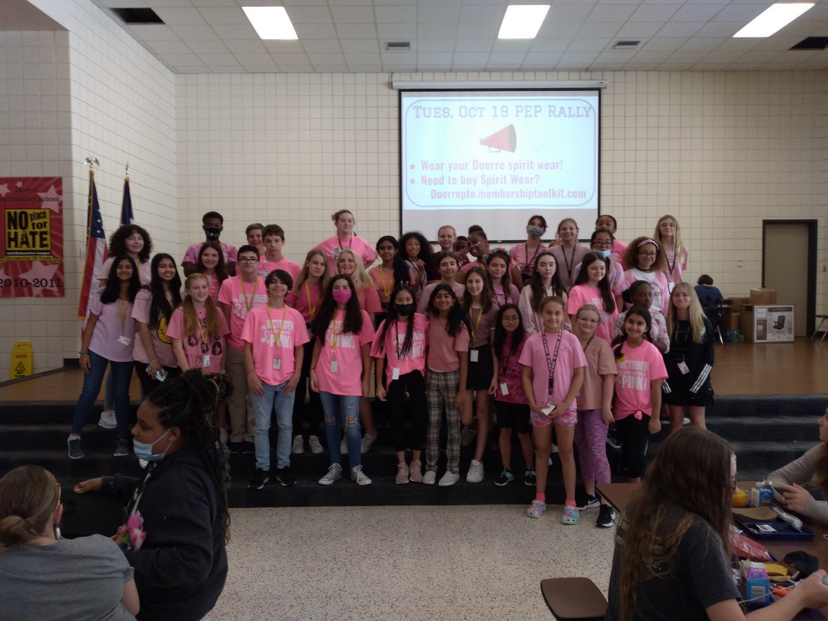 DoerreCounselors (@doerrecounselor) on Twitter photo We wear pink because we care. Doerre's Pink Out Day! Thanks, Ms. Ross and STUCO for sponsoring this event.
<a href="/DoerreKISD/">Doerre Intermediate</a> @DoerreSTUCO We wear pink because we care. Doerre's Pink Out Day! Thanks, Ms. Ross and STUCO for sponsoring this event.
<a href="/DoerreKISD/">Doerre Intermediate</a> @DoerreSTUCO
