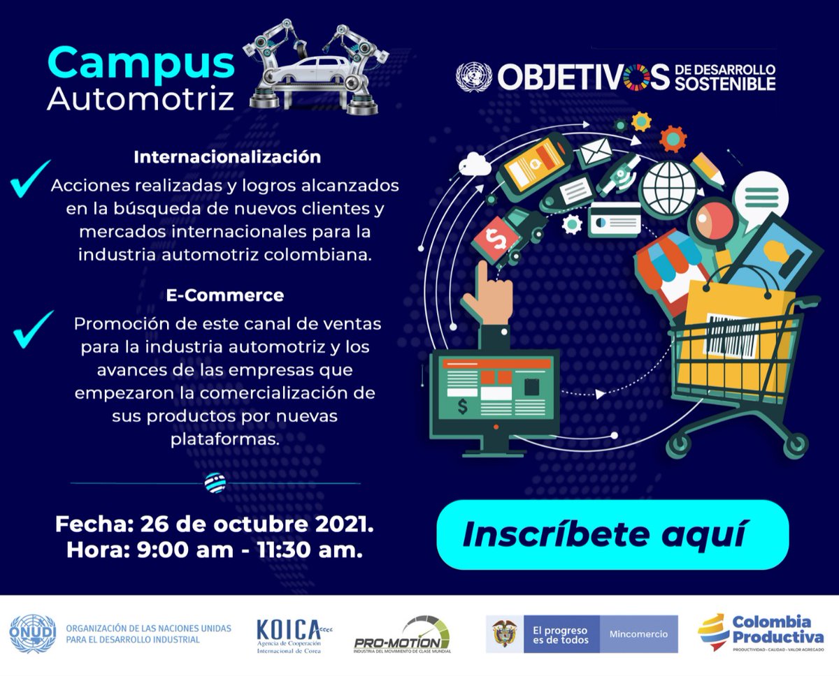Te invitamos a participar el próximo martes 26 de octubre en nuestra ultima sesión del campus de la industria automotriz para conocer el resultado de las actividades relacionadas con las exportaciones de la industria automotriz. Inscríbete aquí ⬇️
forms.gle/dkDpwHAHrvgTYd…