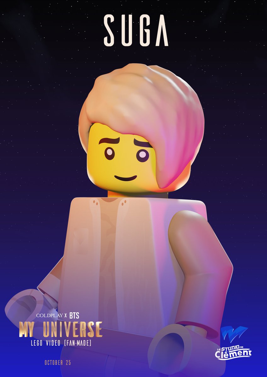 coldplaylego's tweet photo. Hi, I am Suga from @BTS_twt

 #MyUniverse  #MyUniverseLego #Suga

Lego Video, Fan-Made, Out Oct. 25 https://t.co/Z39Oo2mUun