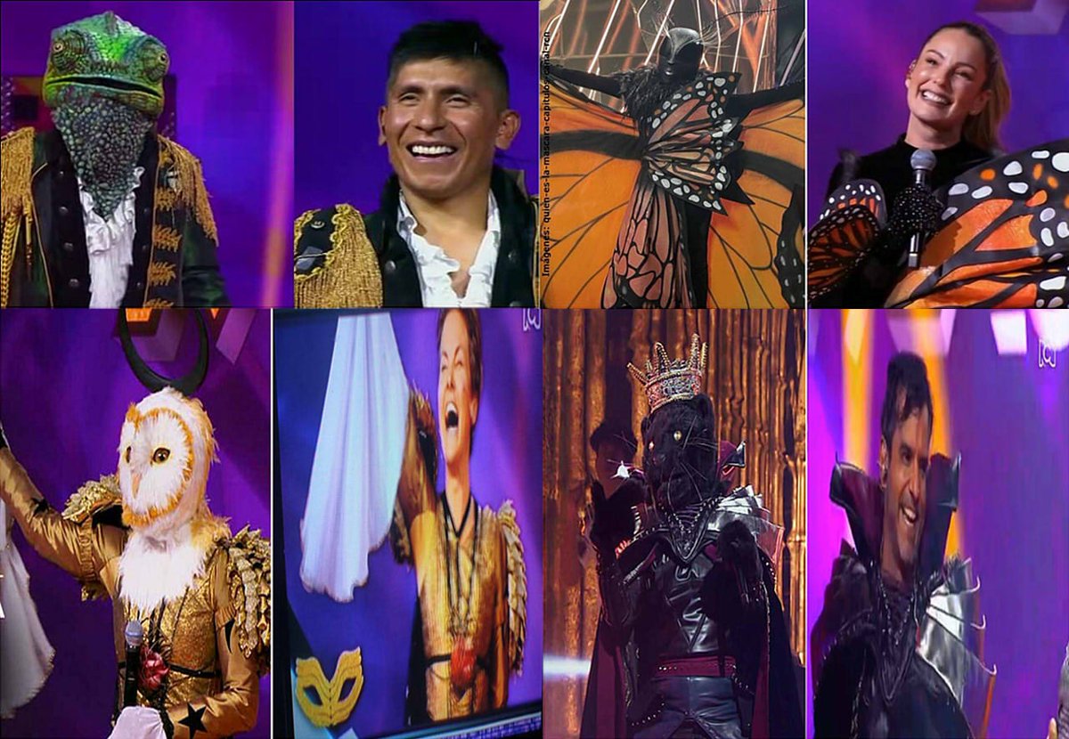 DOOM_KAIZER's tweet photo. Hasta el momento, estos son las celebridades que fueron revelados sus identidades en #QuiénEsLaMáscara por el @CanalRCN
#CamaleonEs #NarioQuintana
#MariposaEs #ClaudiaBahamon
#LechuzaEs #XiomaraXibille
#PanteraEs #JorgeCardenas
#ViernesDeGanarSeguidores #SiguemeYTeSigo https://t.co/wzeQM7mhHU