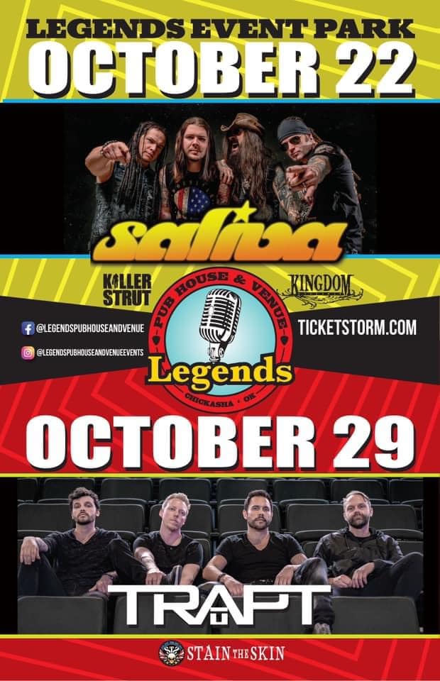 Don't miss #Saliva tonight at Legends Event Park in #Chickasha, OK, tickets still available for purchase here: bit.ly/Saliva_Chickas…