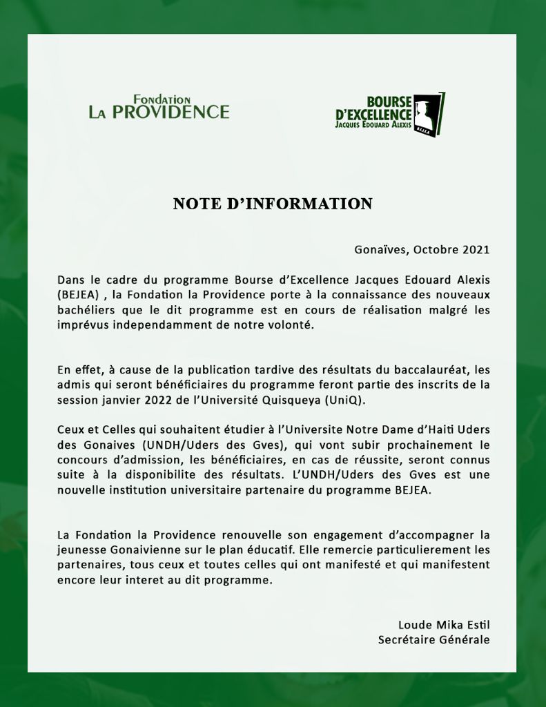 #partenariat #bejea
#DDA/MENFP
#UNIQ #UNDH #UDERSS_GONAÏVES
facebook.com/FondationLaPro…