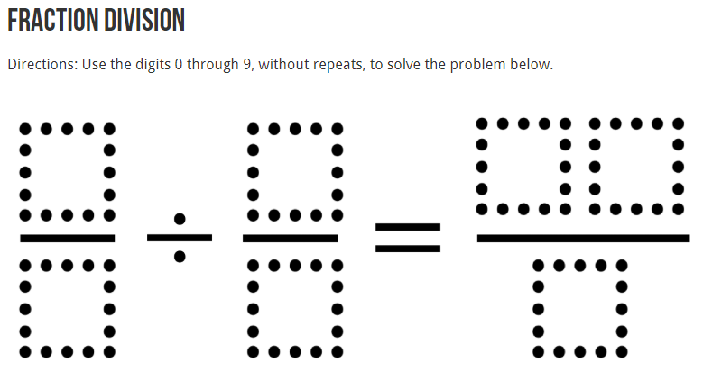 robertkaplinsky's tweet photo. Here's a fraction division problem from @shaunteaches for your 6th graders that will get them talking! Head over to @openmiddle to see the hints and answers: https://t.co/2AHjttNZAg #iteachmath https://t.co/0cNBv7HGEo