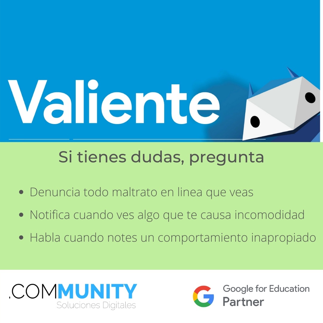 Se valiente! 💪No permitas el maltrato en internet. De nosotros depende que sea espacio de intercambio entretenido, interesante, saludable.
Si tu Institución busca asesoramiento en educación virtual contáctanos, 
<a href="/googleargentina/">Google Argentina</a>
<a href="/googleforedu/">Google for Education</a>
#digicitweek