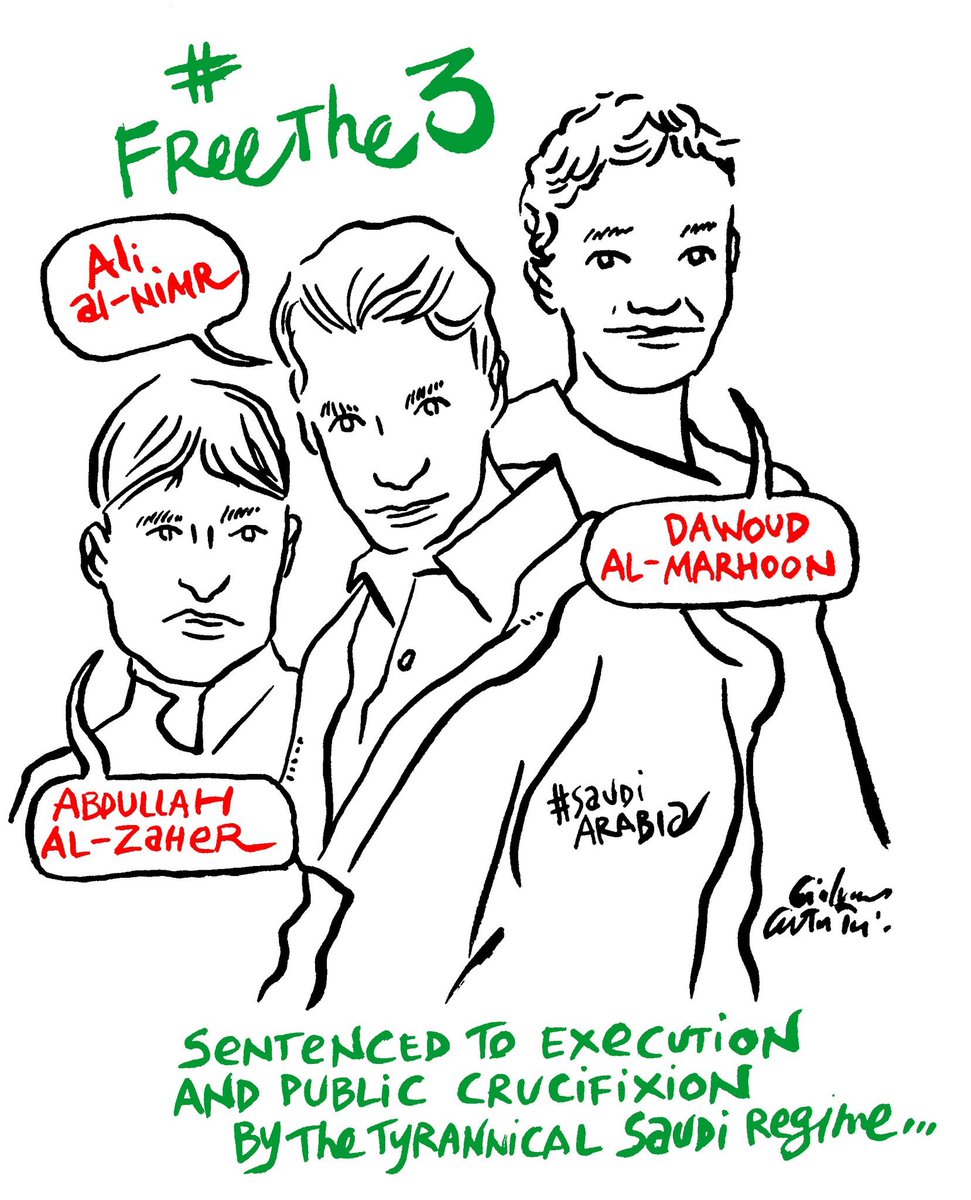 CiLuna27's tweet photo. 3414 days in prison for #RaifBadawi @raif_badawi
3534 days in prison for #AliMohammedAlNimr #Ali_AlNimr @KingSalman
#FreeRaif #RoyalPardon4Raif #SaveThe3 #FreeThe3 #EndImpunity #SaudiArabia
#StandWithSaudiHeroes #VirtualVigil https://t.co/X2uMvlEC7O