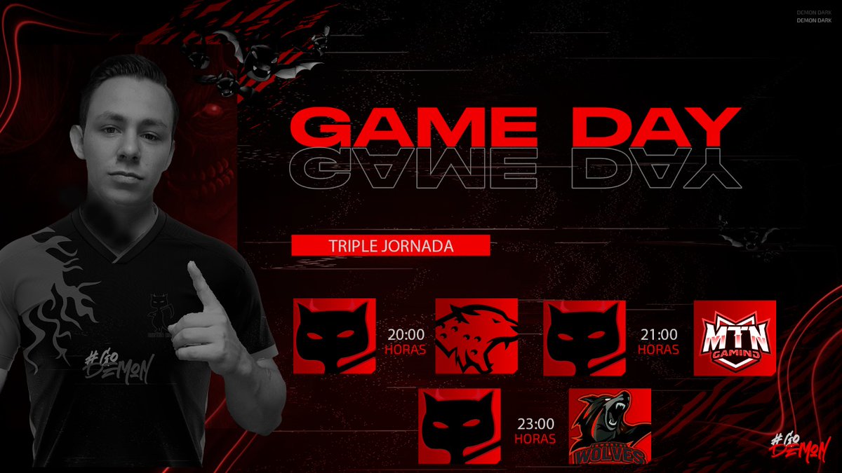 DemonDark_CR's tweet photo. #CR|MATCHDAY
Triple acción el día de hoy
🏆|@LigaDeTitanes
🆚|@esportsbarcagg
⏲️|20:00🇨🇱 18:00🇲🇽 17:00🇨🇷
--
🏆|@league_universe
🆚|@MTNggs
⏲️|21:00🇨🇱 19:00🇲🇽 18:00🇨🇷
--
🏆|@Legions_GG
🆚|@InmortalWolves
⏲️|23:00🇨🇱 21:00🇲🇽 20:00🇨🇷
Saldremos a quemar 🔥 la pista
#GoDemon https://t.co/uXTlNS1hJK