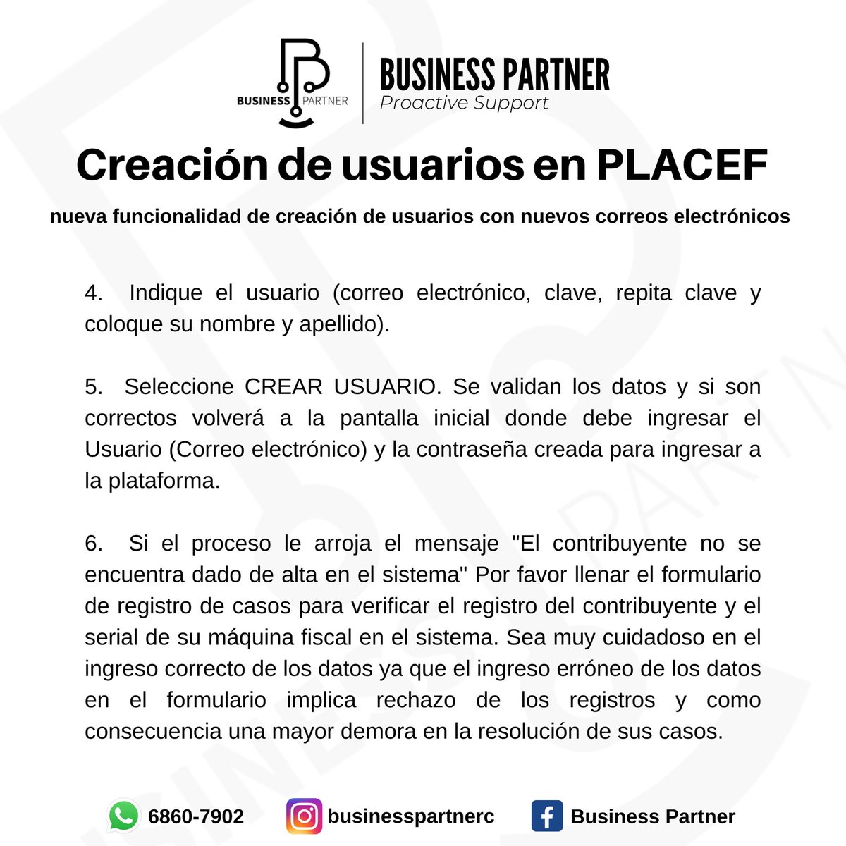 BusinessPartn19's tweet image. Nueva funcionalidad de creación de usuarios con nuevos correos electrónicos en PLACEF.

Créditos: @thefactoryhka.pa 

Business Partner Corp👨🏼‍💻🧾🛡🦠🛒📞📡
#businesspartnersc #businesspartnerscv #bpc #support #proactive #predictive #dgi #thefactoryhka #fiscal #imobile #panama🇵🇦