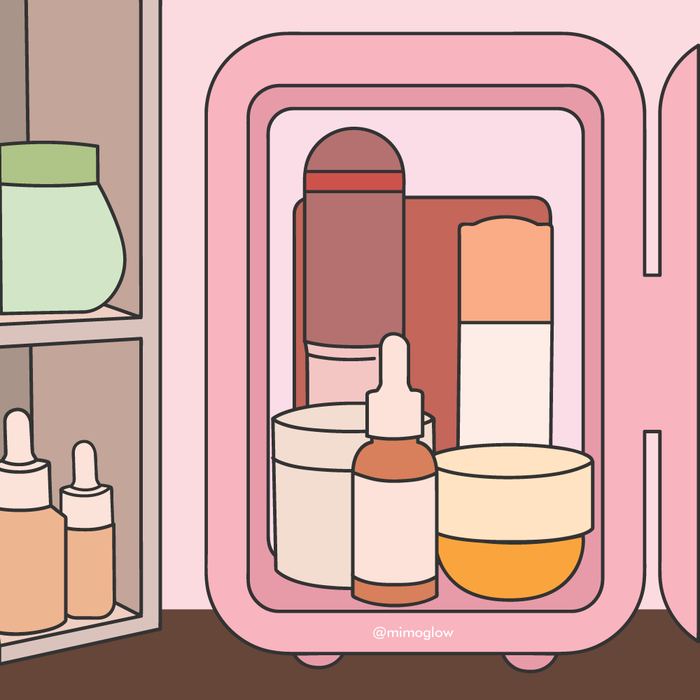 Mimoglow's tweet photo. Have you cleaned up and restocked your skincare fridge yet? If not, this is a sign! 😄 https://t.co/sTrmxojJEK