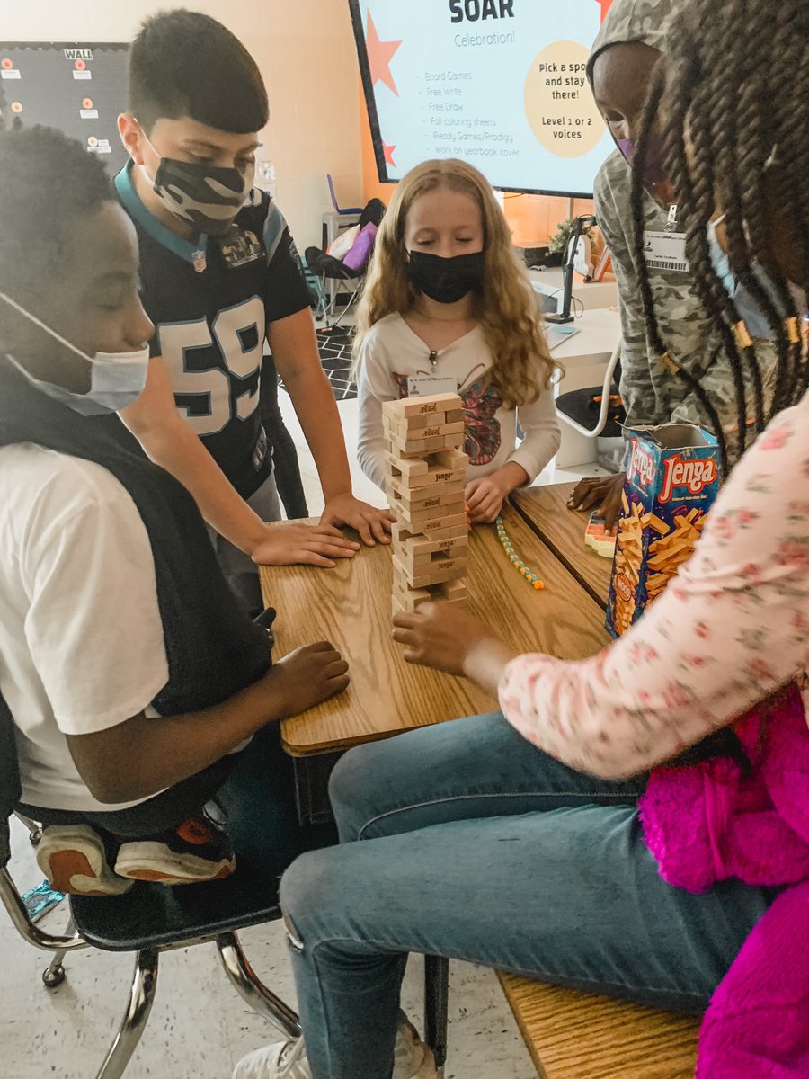 Celebrated the end of Quarter 1 with board games, drawing, and Halloween puzzles! Great job SOARing, Eagles! #LevelUp