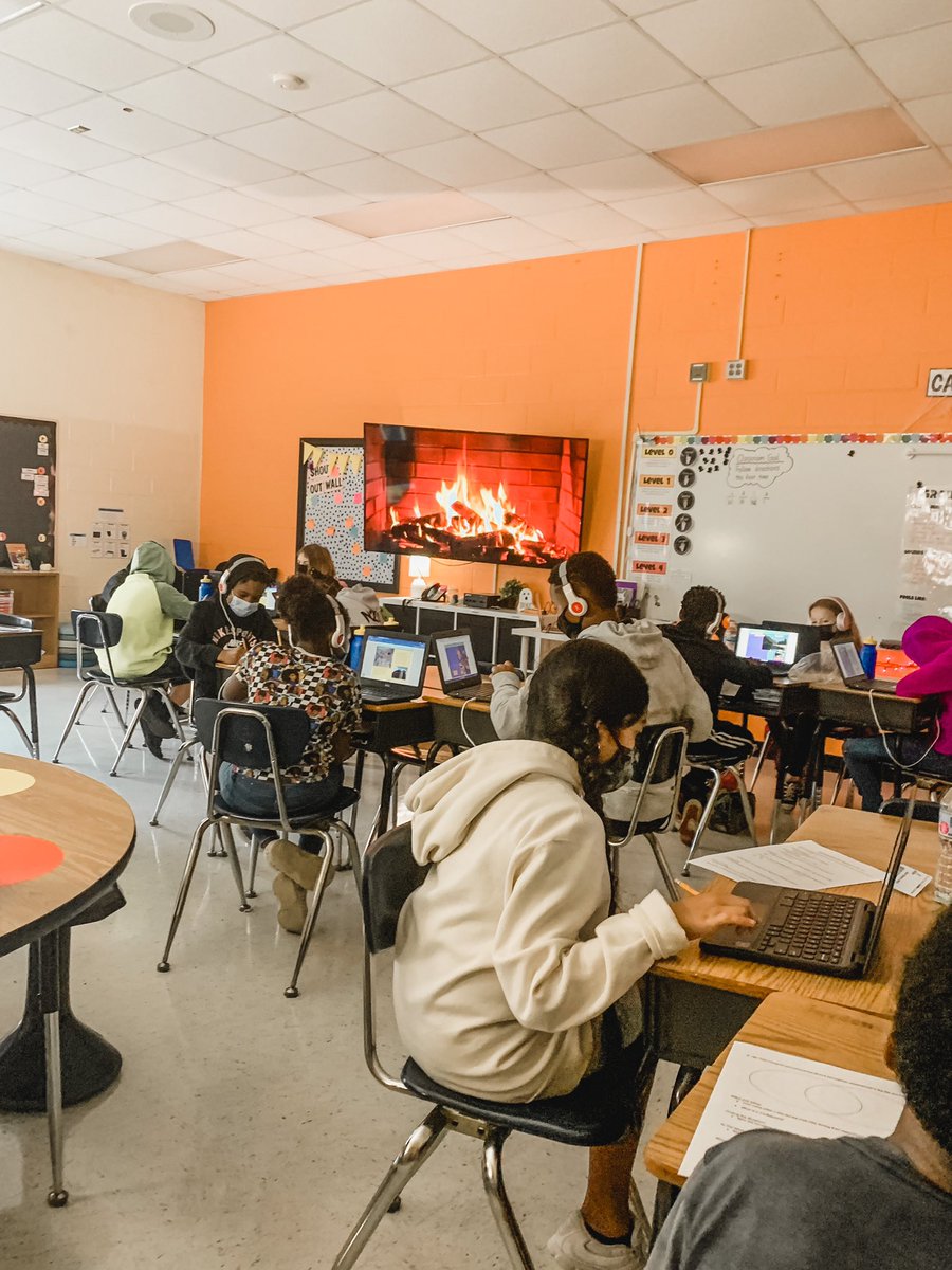 Ended the week with a cozy informational text scavenger hunt by the fire #LevelUp