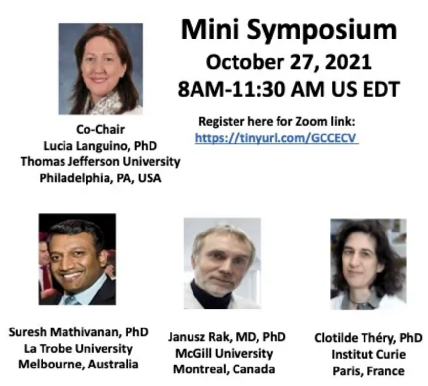 Coming up: #ExtracellularVesicles in #cancer mini-symposium Oct 27, 8 AM to 11:30 AM EDT Register here: tinyurl.com/GCCECV
glocacon.org/event/extracel…