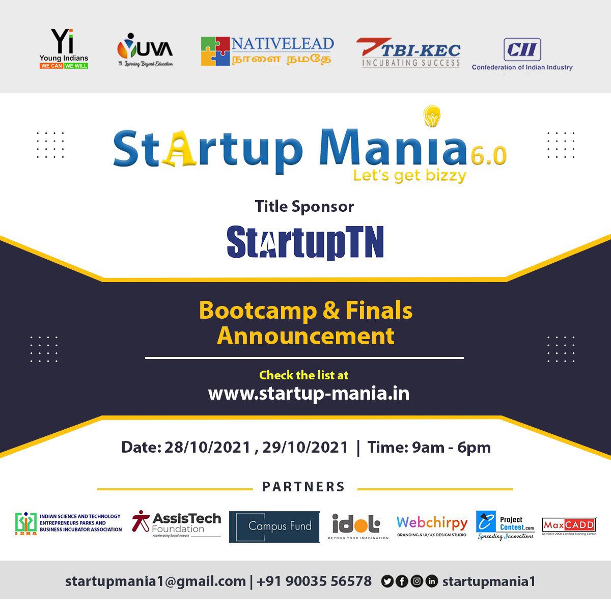 startupmania1's tweet photo. Check the list of ideas shortlisted for the boot camp &amp; finals https://t.co/UCRS0FSNbM 
#students #graduate #startups #innovation #entrepreneurs #startupTN #Yi #CII #nativelead #kongutbi #EDII #assistechfoundation #ISBA #campusfund #projectcontest #webchirpy #MaxCADD #idotinc https://t.co/u1H4Ah6jAG