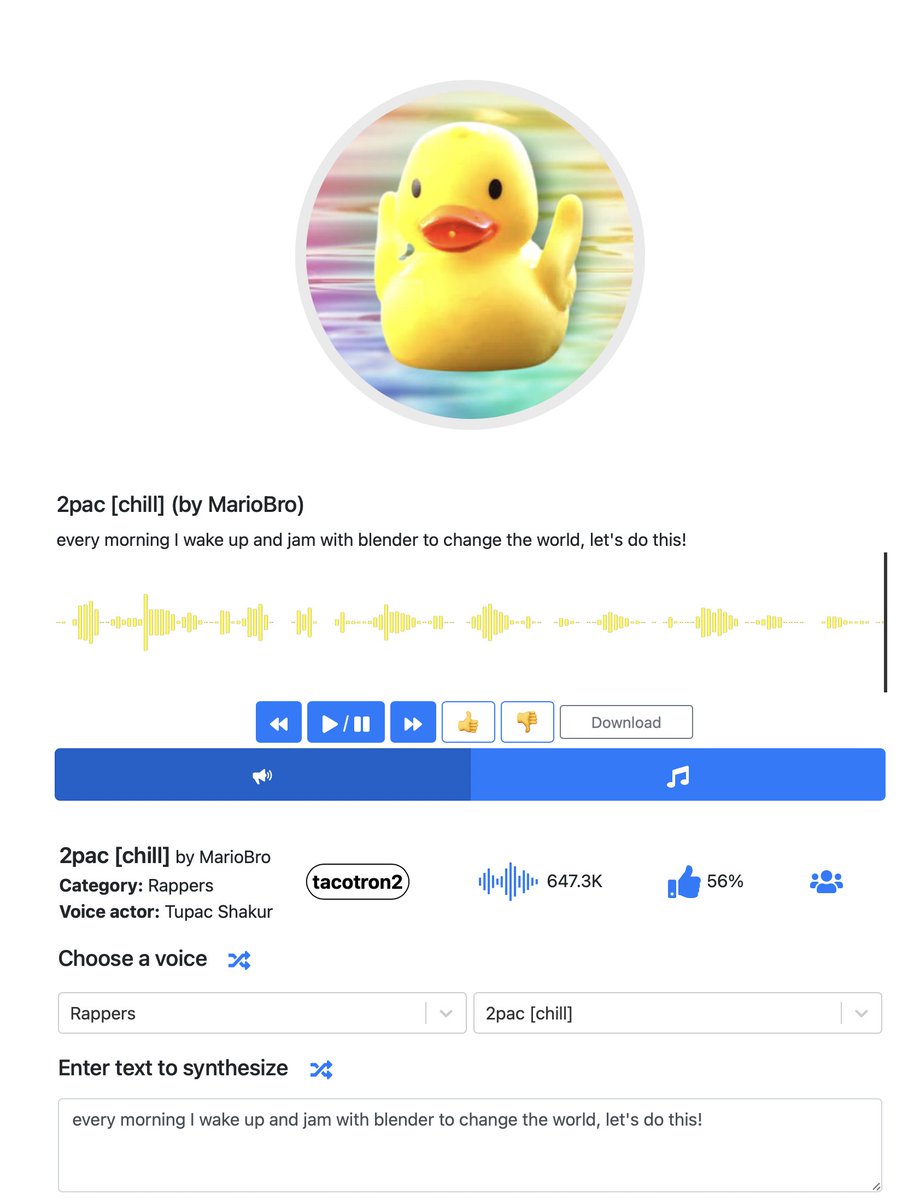 jimmygunawanapp's tweet image. I have Mr.Corman moment. Got this idea 💡: record audio from sentences or generate it using AI machine learning rapper. #UberDuckAI