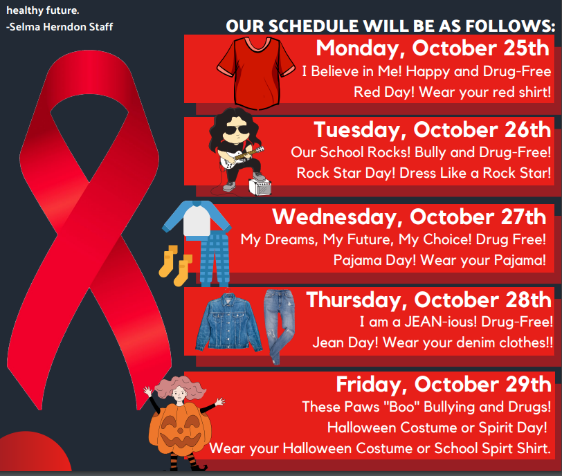 SH Red Ribbon Week:  October 25-29, 2021 psqr.io/CaR-8ZWo7K via <a href="/ParentSquare/">ParentSquare</a>