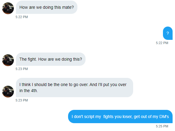 AmericaChampMMA's tweet photo. 100% proof that @IrelandsPhoenix ALL HIS FIGHTS ARE FIXED!!! @IntoOctagonUFC THE GREATEST CONSPIRACY IN ALL OF SPORTS HAS BEEN EXPOSED!! By yours truly. Wow!! I am speechless. you pussy. No script is going to save you from what happens in that cage Nov 21! https://t.co/PZUJNlxKh7