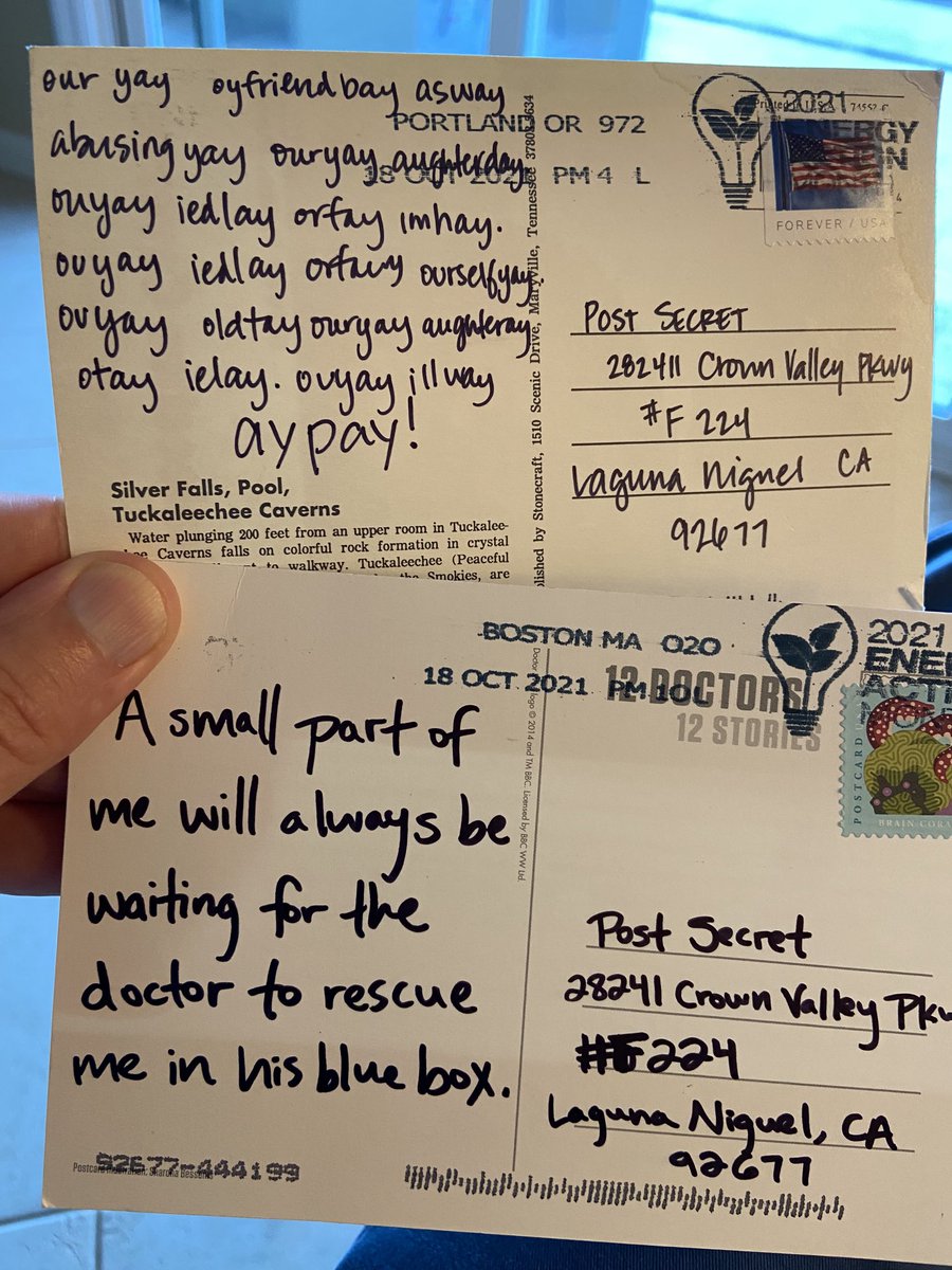 postsecret's tweet photo. Hey Twitter-
Can you help me understand these 2 #PostSecrets that came today? https://t.co/KeE249NfEV