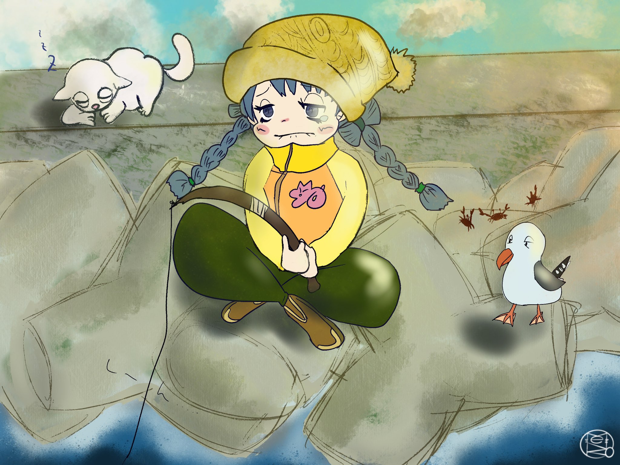 愛するメダカと絵を晒す垢 魚宮 もねこ おはようございます イラスト 絵柄が好みって人がいればいいなぁ 釣り ボウズ ボウズでした T Co Ntppivvxbx Twitter