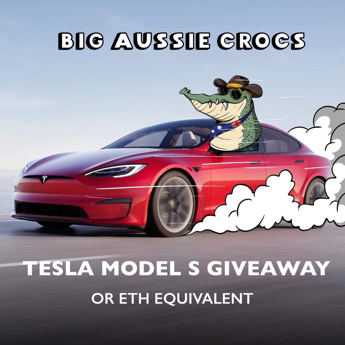 08x44's tweet photo. 🐊MINT A CROC AND WIN A TESLA 🐊

THE BIG AUSSIE CROCS ARE GIVING AWAY A TESLA MODEL S (~25ETH) TO ONE LUCKY BAC OWNER!
Like &amp;RT

5 BAC NFT MINTED = 5 ENTRIES

JUMP ON DISCORD FOR WL ACCESS : https://t.co/KSj6Qzl3UK

#NFTGiveaways #nftcollector #NFTCommunity #NFTs  #teslagiveaway https://t.co/lMIItvqjjF
