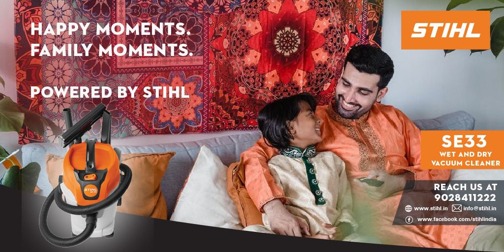 stihl_india's tweet photo. Let #STIHL #SE33 help with tasks at home, making your family moments, even happier moments.
The STIHL SE 33 #VacuumCleaner - A modern, compact, and portable vacuum cleaner, is built for the modern household.
Visit https://t.co/6TKppRzpRq or
You can reach us at +91 9028 411 222 https://t.co/VnJeDrq9d7