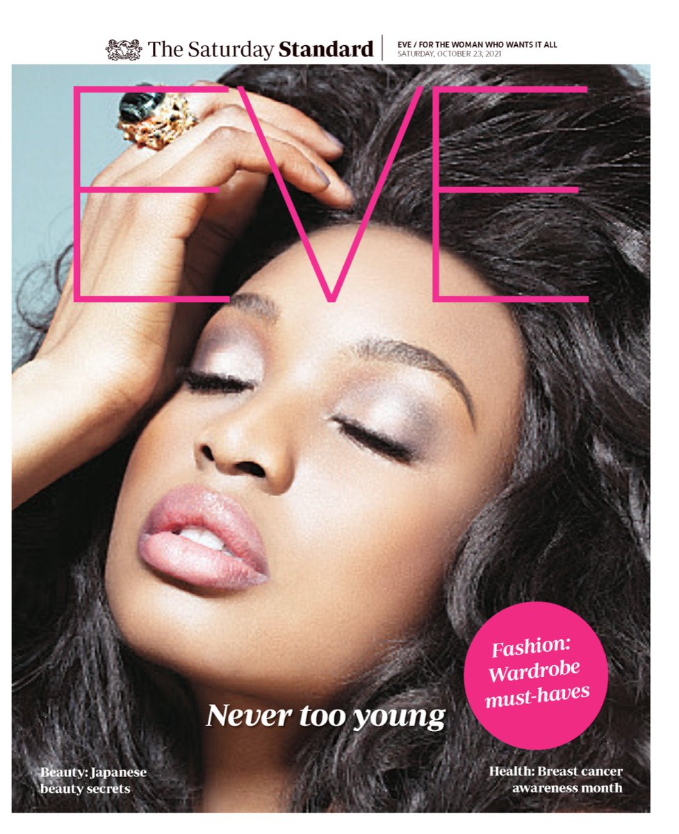 EveWomanKenya's tweet photo. Grab your free copy of #Eve in the Saturday Standard and find out more about Japanese beauty and #breastcancerawareness month!
 
You can also get your e-paper version at https://t.co/9UHkeOVXZf

 or

Visit https://t.co/UBJ0OLL6rh for these and more stories.
.
#evemagazine https://t.co/DoRXg0w1Tr