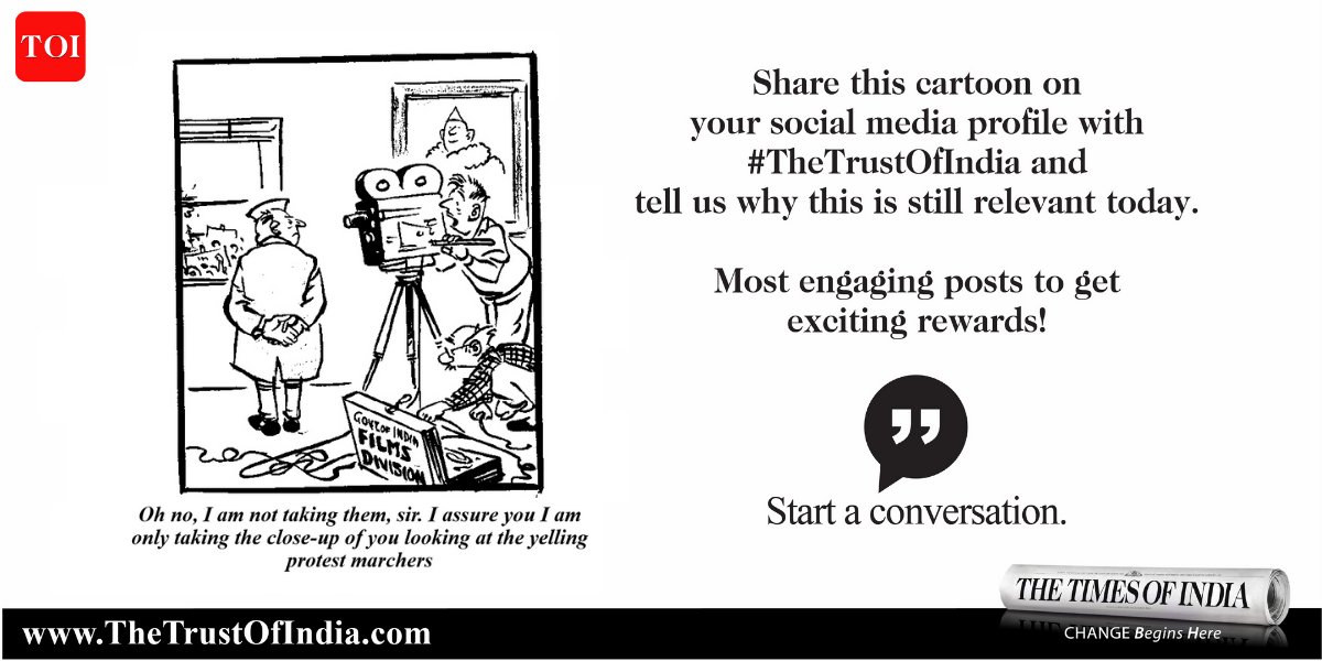thetrustofindia's tweet photo. Share this cartoon on your social media profile using #TheTrustOfIndia and tell us why this is still relevant today. 25 winners daily to get exciting rewards.

For more details, visit https://t.co/vWp3WANqtL

#TheTrustOfIndia #ContestAlert 
T&amp;C Apply https://t.co/P8uIygFZ9X