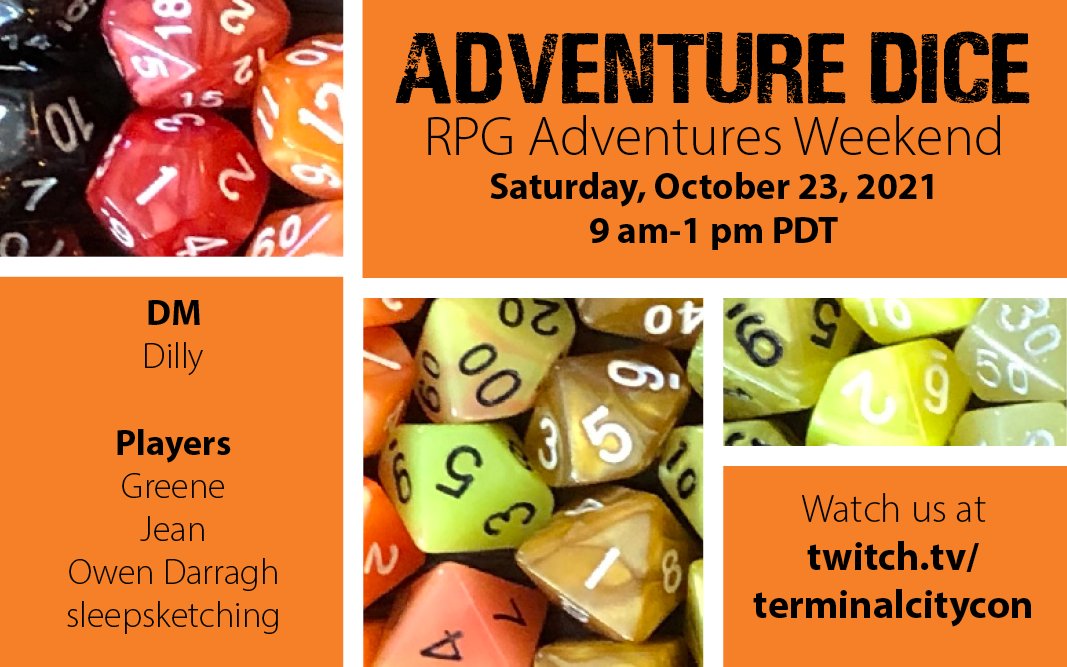 AdventureDice's tweet photo. Join us live at 9 am PDT Saturday for some D&D...with puppets! Watch at https://t.co/3AUE0SoCVI
With DM @Dwagoness and players Greene, Jean, Owen from @NPD_DnD_Podcast, and Sleepsketching. #awshux https://t.co/b65zbb855n
