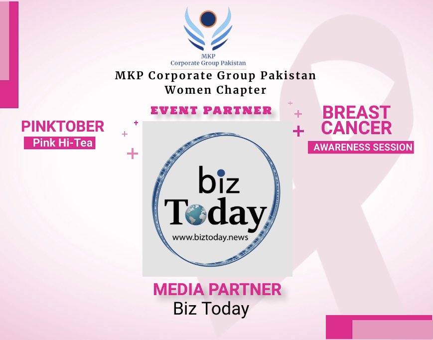 MKPCGP's tweet photo. Media Partner #PINKTOBER 
#PinkHiTea #MKPWomenChapterPinktober
#MKPWomenChapter
#MKPCorporateGroup
#SRMCouture
#Chughtailab
#Biztoday
#Studione https://t.co/vtSzzSeZab