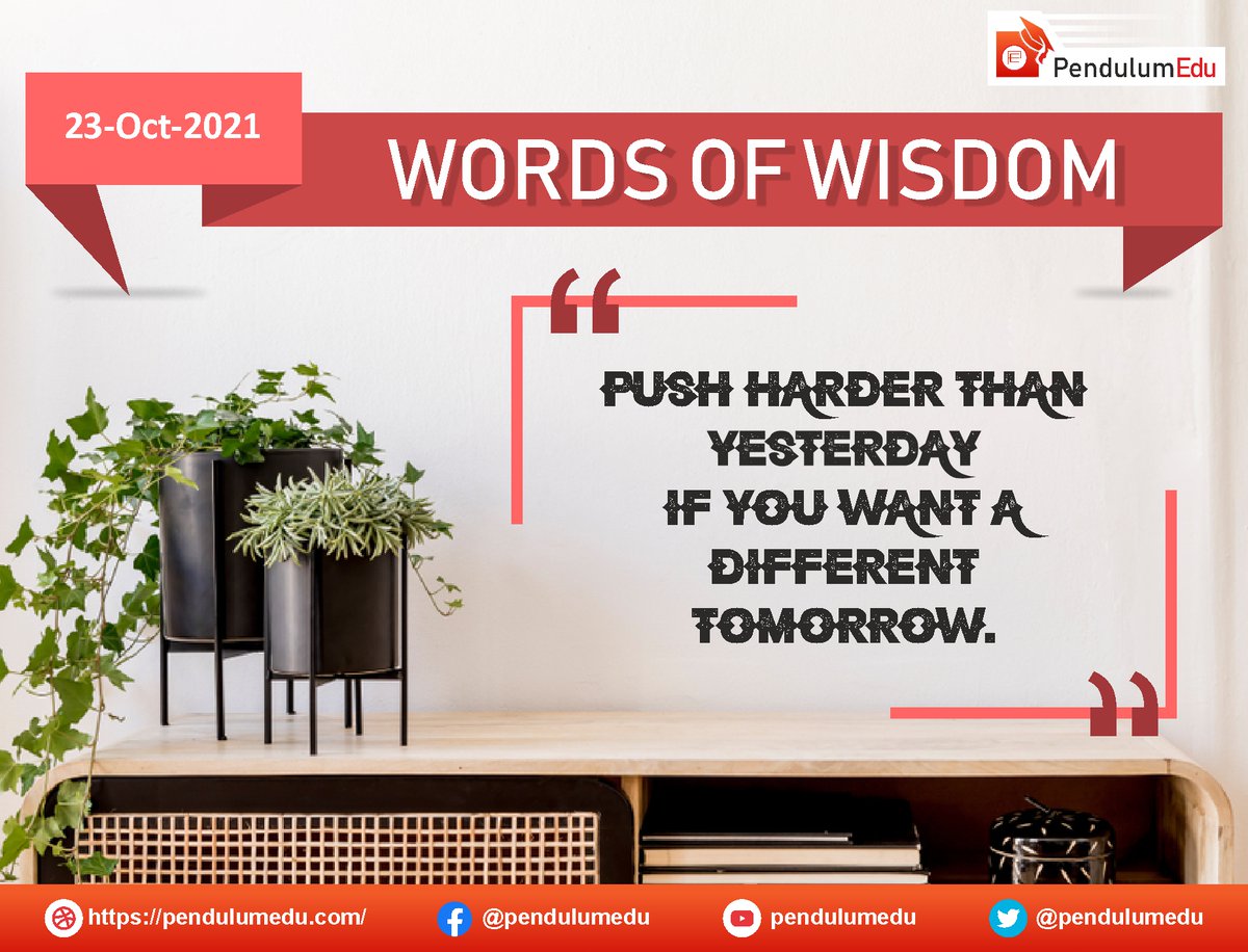 pendulumedu's tweet photo. Words of Wisdom
#wordsofwisdom #saturday #saturdaymorning #SaturdayThoughts #SaturdayMotivation #SaturdayVibe #saturdaymorningfun #motivation #motivationalquotes #dedication #staymotivated #powerofpositivity #peace #prosperity #pendulumedu https://t.co/2GFUQn0NGD