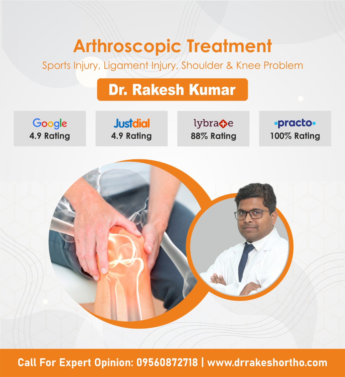 shoulder_knee's tweet image. Dr. Rakesh Kumar Best Orthopedic Doctor Near You. We strive to deliver a level of service that exceeds the expectations of the Patient.
Book Your Appointment: +91-9560872718, 9034475417
#DrRakeshKumar #SportsInjury #JointsProblem #KneePain #orthopedic #fracture #arthritis