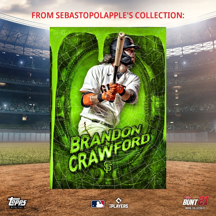 @therealbcraw35 ⁦@ToppsBUNT⁩ how good is this slime card 😄 My 2021 MVP