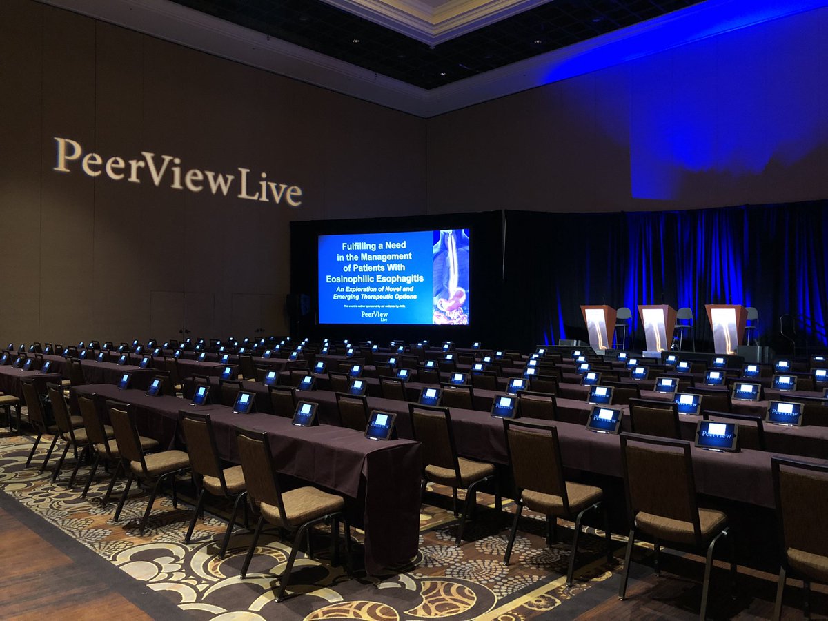 jenrossboyd's tweet photo. Doors about to open! Talking #EOE with Drs. Dellon, Assa’ad and Peterson - Mandalay Bay Ballroom L #ACG2021 @PeerView https://t.co/vpradzHyiP