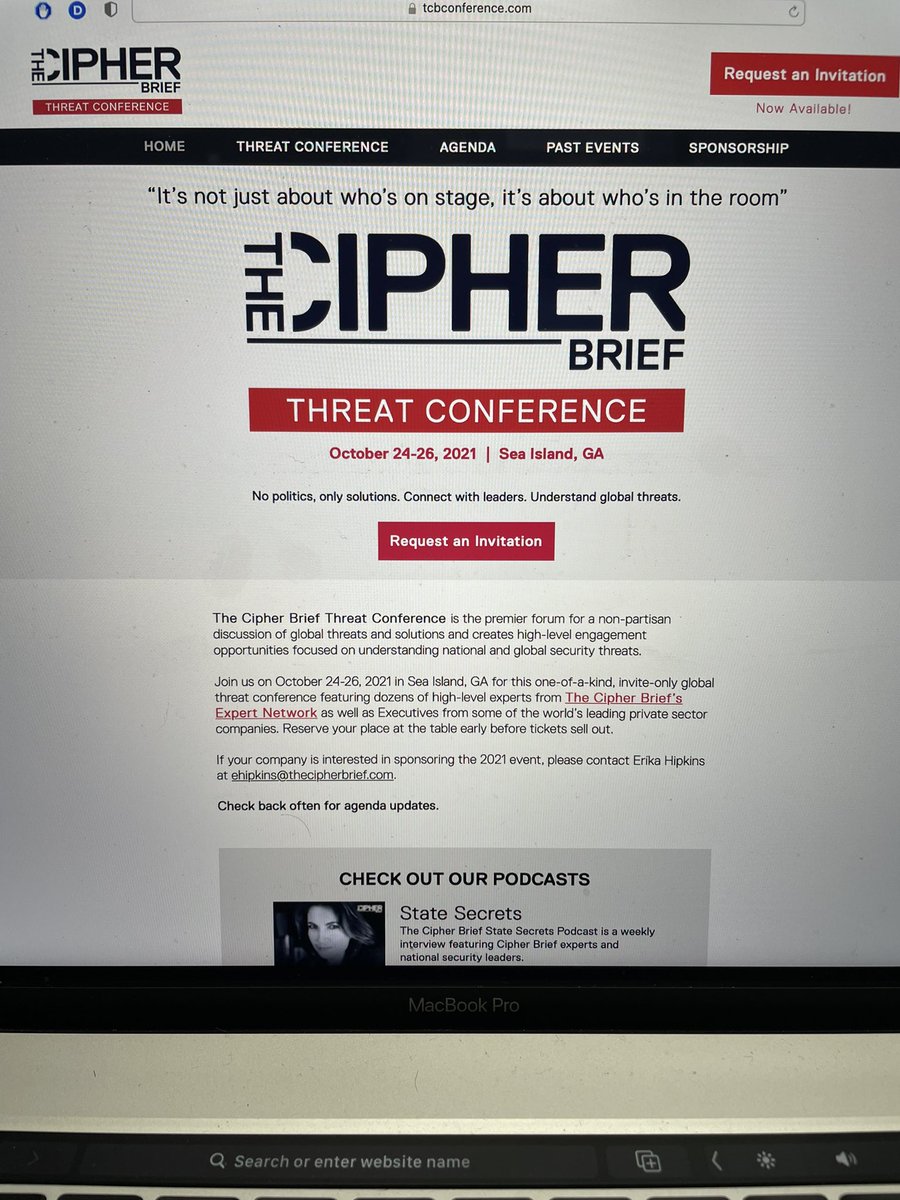 KentMoyer's tweet photo. Early AM flight tomorrow to the @thecipherbrief Threat Conference in Sea Island, Ga.  #threatconference #cipherbrief #executiveprotection #intelligence #wpg @theworldprotectiongroup #001 https://t.co/noSwwOmWax