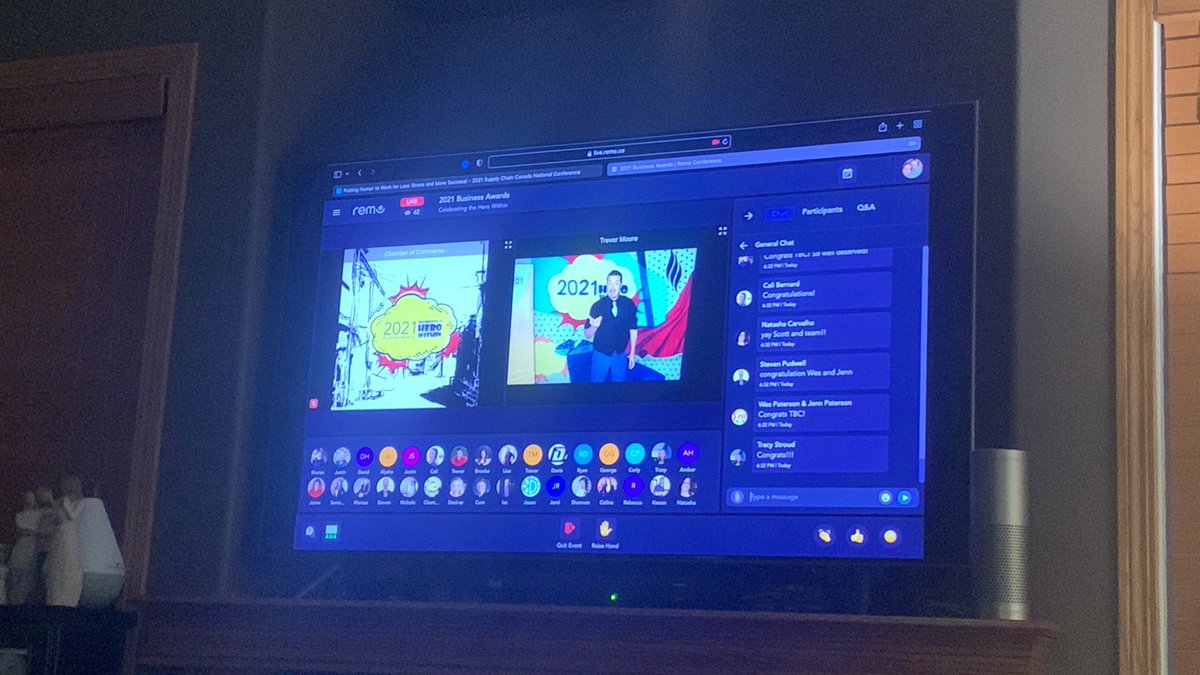 lokeydale's tweet photo. Proudly ‘attending’ the #mhbizawards tonight and streaming right to our TV. It’s not the same as being together but @APEX_Southeast and @mhdchamber has done a great job https://t.co/ilZpSqP38O