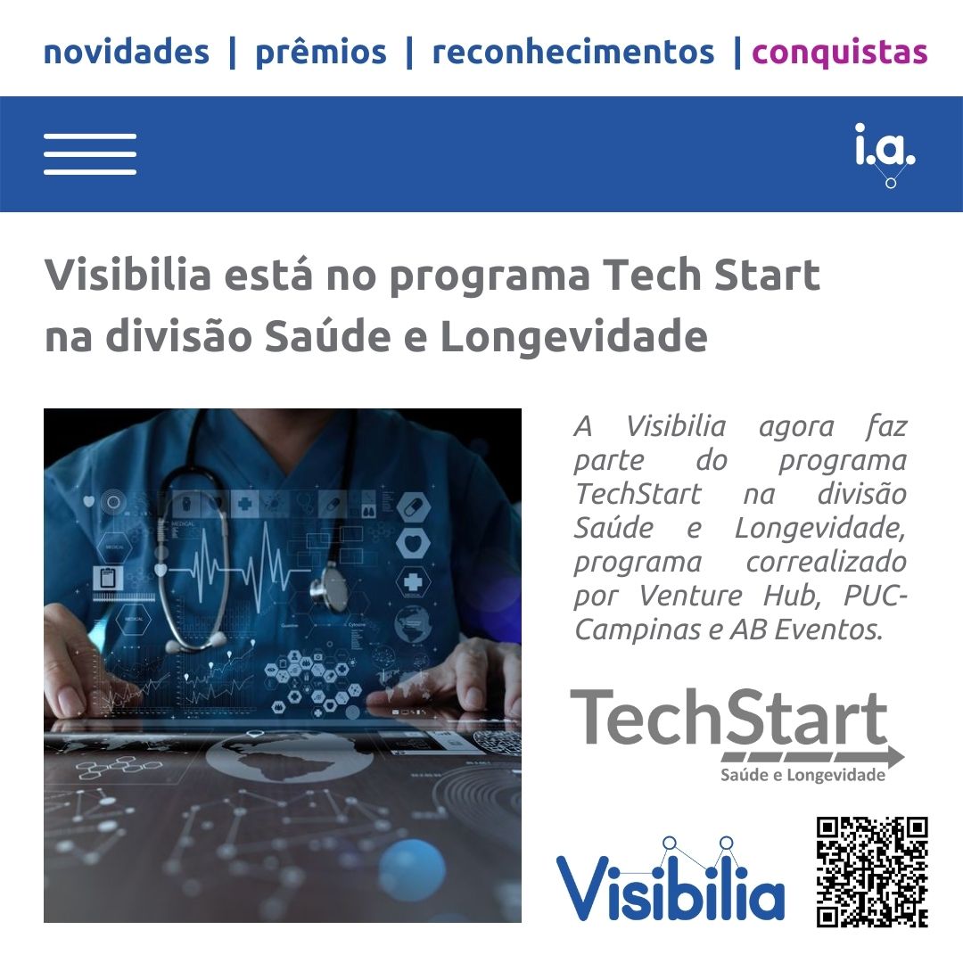 visibiliabr's tweet photo. A Visibilia é contemplada na seleção do TechStart no programa de aceleração de Projetos e Startups com foco em soluções para a Saúde e Longevidade correalizado por Venture Hub, PUC-Campinas e AB Eventos!
 Leia mais em: https://t.co/xvjdvCQFFm

#visibiliabr #startup #techstart #ia https://t.co/6rjZ8gYufd