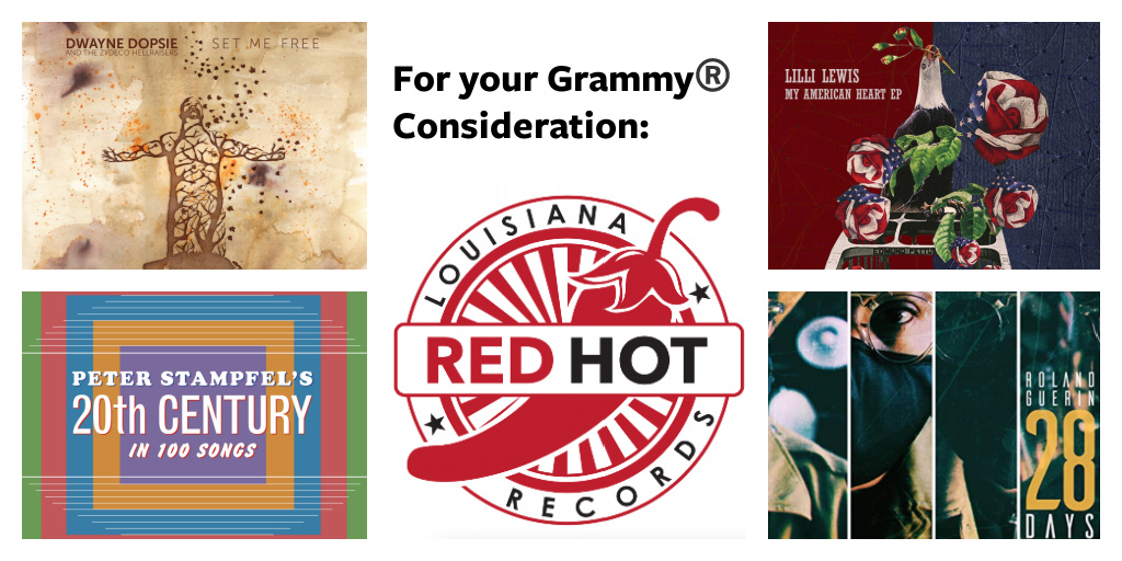 louisianaredhot's tweet photo. For Your #Grammys Consideration: #DwayneDopsie #LilliLewis #PeterStampfel #RolandGuerin #LouisianaRedHotRecords 🎶🔥 https://t.co/LDIqYbFV5f