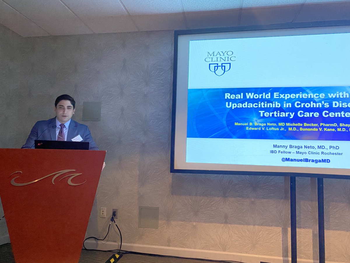 UmaMahadevanIBD's tweet photo. So excited to be @AmCollegeGastro for the #IBDEXCEED fellows mentoring program. First up @ManuelBragaMD with upadacitinib for Crohn’s disease. @IBDMD @MLongMD @ibddocmaria https://t.co/UMdf4hlMZc