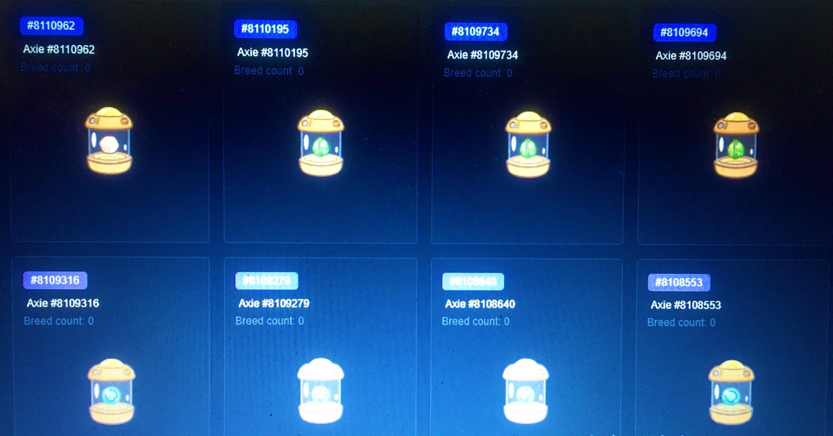 EarnByGaming's tweet photo. These are some of our eggs awaiting their time to enter the #AxieInfinity Battleground! ⚔️ We are currently focusing more on AAP and ABP Teams for our upcoming scholars. What do you think is the best team for you? ❤️ #EarnByGaming https://t.co/BusD7klzmi
