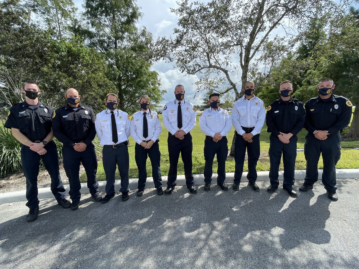 PBCFR's tweet photo. Congratulations to the crews from #Rescue74 and #Engine74 for doing an excellent job in bringing someone back to life! They receive the Department’s new Resuscitation Award Bar for following through with PBCFR Cardiac Arrest Protocols resulting in a positive outcome. Well Done! https://t.co/VgZ02XZmbB