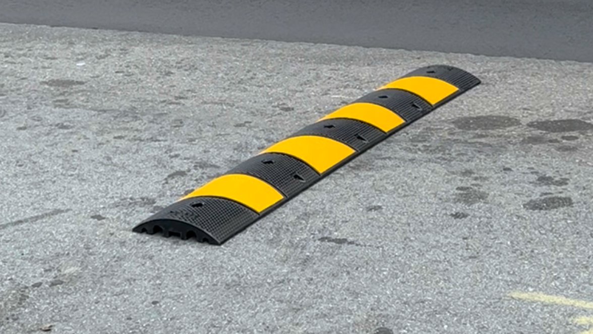 SFTMA told me it's going to take 30+ months to get a speed bump installed on my street IF my application is approved. 

So, I bought one on Amazon for $140, including the masonry bolts!😀

You guys. It works.