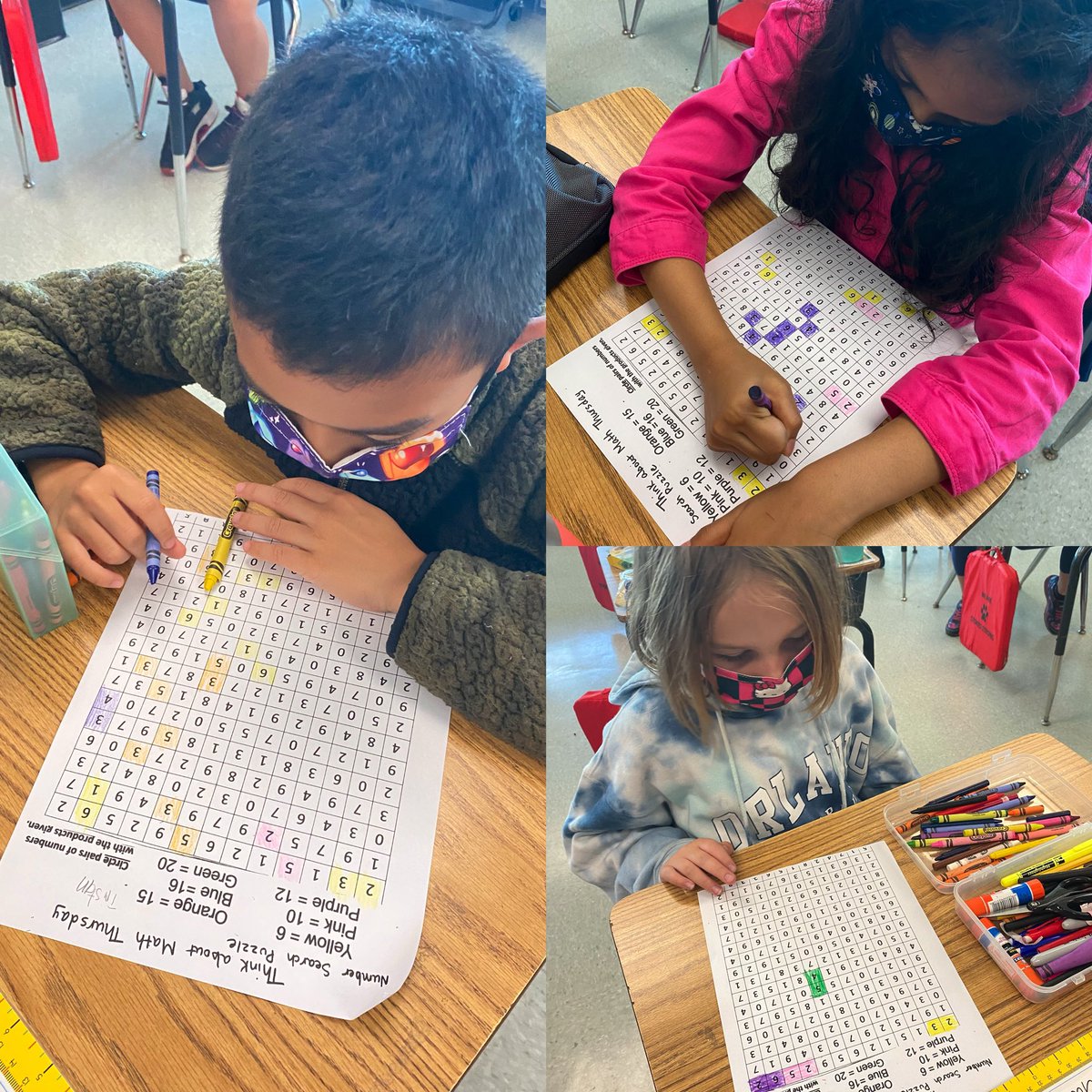 4MichelleMartin's tweet photo. Our “What Number Doesn’t Belong?” morning message and chrome book time practicing our multiplication facts and skills on @SplashMath was a great way to get our minds ready for the #ThinkAboutMath Thursday product puzzle! Thank you, @LMarks1516 + Math Ambassadors for the activity! https://t.co/g5ipHhATxt