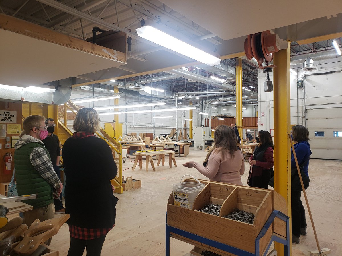 CareerEdSD57's tweet photo. A great morning tour of @CNCTrades with #SD57 teachers/staff. Thank you #myctc Katrina for the awesome tour & great info! Working together to support student career-life pathways in trades. @SD57PG @sd57stac @SD57_CI @ita_youth @CESBC_CA https://t.co/vMgWAu3RTO