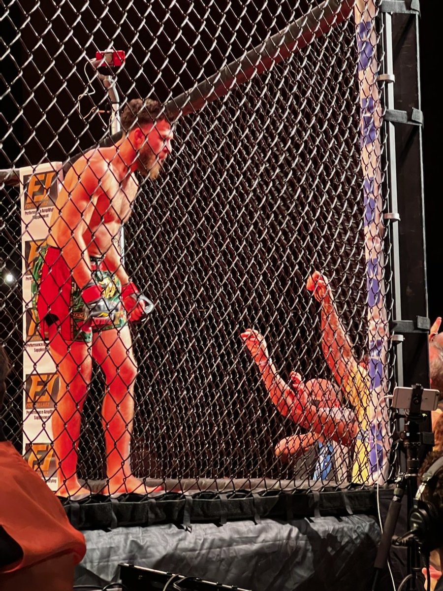 JerseyBoysMMA's tweet photo. Results from @ringofcombat
Fight #2
John Caldone defeats Caleb Contreras via KO at 4:45 of the 2nd round
#ROC74 https://t.co/JmNGuvha4q